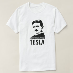 Nikola Tesla Secrets van de Universe Science Quote T-shirt