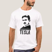 Nikola Tesla Secrets van de Universe Science Quote T-shirt (Voorkant)