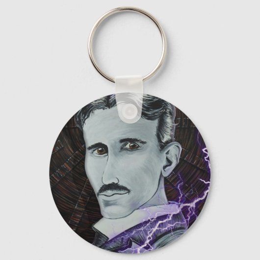 Nikola Tesla Sleutelhanger (Voorkant)