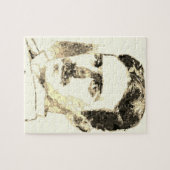 Nikola Tesla tekening in sepia Legpuzzel (Horizontaal)