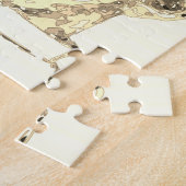 Nikola Tesla tekening in sepia Legpuzzel (Zijkant)