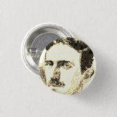 Nikola Tesla tekening in sepia Ronde Button 3,2 Cm (Voorkant /achterkant)