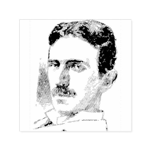 Nikola Tesla Tekening Zelfinktende Stempel (Design)