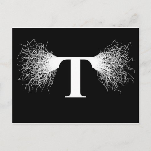 Nikola Tesla - Tesla Coil - Lightning Briefkaart (Voorkant)