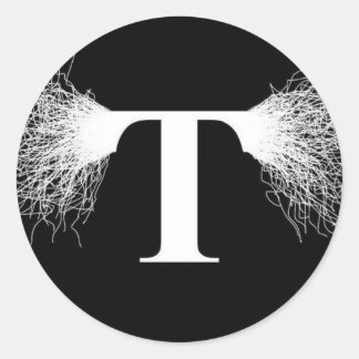 Nikola Tesla - Tesla Coil - Lightning Ronde Sticker