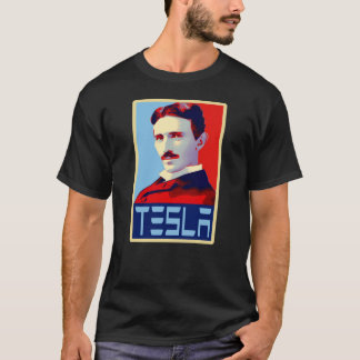 Nikola Tesla Tribute in Shepard Fairey Style2206pn T-shirt
