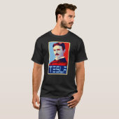 Nikola Tesla Tribute in Shepard Fairey Style2206pn T-shirt (Voorkant volledig)