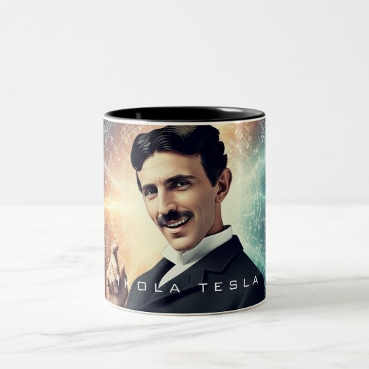 Nikola Tesla Tweekleurige Koffiemok (Center)