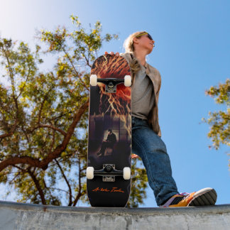 Nikola Tesla Voltage Uitgegeven Vintage Kunst Persoonlijk Skateboard