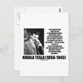 Nikola Tesla Wetenschappelijk Man streeft niet onm Briefkaart (Voorkant / Achterkant)