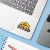 Nikolaevsk, Alaska Sticker (Laptop met iPhone)