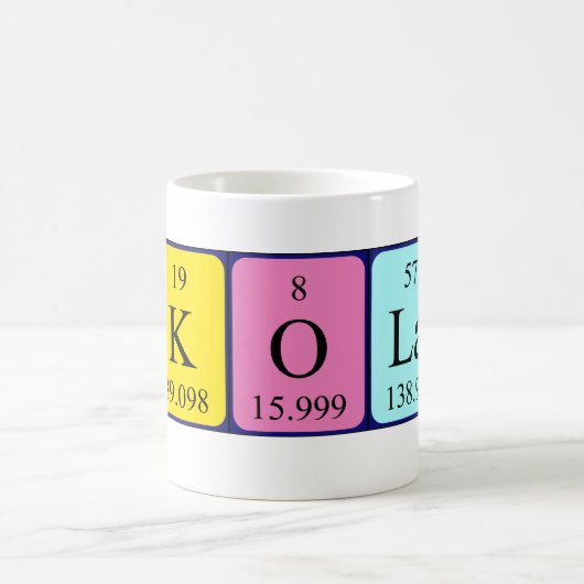 Nikolas periodieke lijstnaam mok (Center)