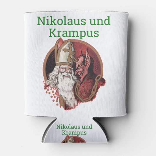 Nikolaus en Krampus German Kerstmis Blikjeskoeler (Voorkant)