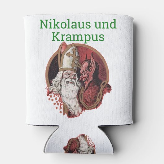 Nikolaus en Krampus German Kerstmis Blikjeskoeler (Achterkant)
