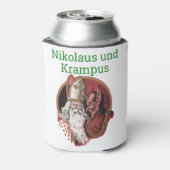Nikolaus en Krampus German Kerstmis Blikjeskoeler (Blikje Achterkant)