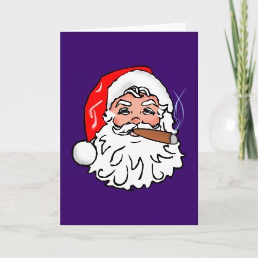 Nikolaus Weihnachtsmann Zigarre Santa Claus cigar Feestdagen Kaart (Voorkant)