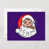 Nikolaus Weihnachtsmann Zigarre Santa Claus cigar Feestdagenkaart (Voorkant / Achterkant)