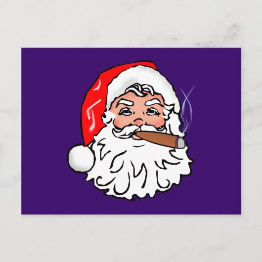 Nikolaus Weihnachtsmann Zigarre Santa Claus cigar Feestdagenkaart (Voorkant)