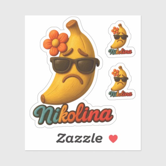 Nikolina Banane 1  Sticker (Vel)
