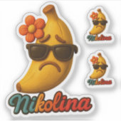 Nikolina Banane 1  Sticker (Voorkant)