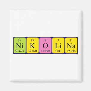 Nikolina periodiek table name magnet