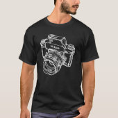 Nikon F Classic Film Camera Illustration WHITE for T-shirt (Voorkant)