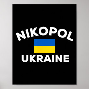 Nikopol Oekraïne Oekraïense Vlag Land Stad Toerism Poster