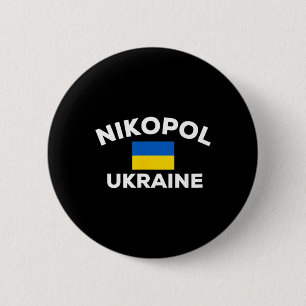 Nikopol Oekraïne Oekraïense Vlag Land Stad Toerism Ronde Button 5,7 Cm