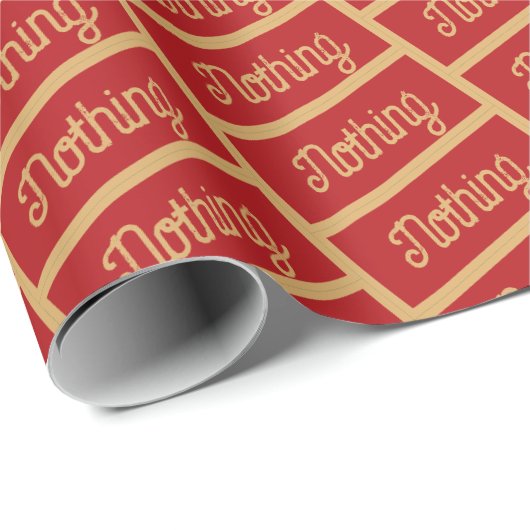 Niks Grappig Feestelijk Rood Goud Tekst Kerstmis Cadeaupapier (Rol Hoek)