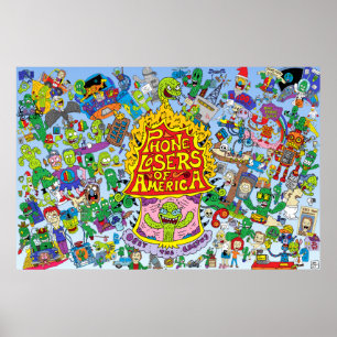 Nik's PLA-Poster (blauwe achtergrond) Poster