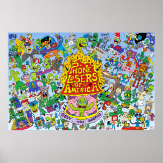 Nik's PLA-Poster (blauwe achtergrond) Poster
