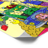 Nik's PLA-Poster (gele achtergrond) Poster (Hoek)