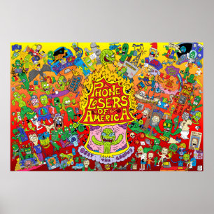 Nik's PLA-Poster (gele/Oranje/rode achtergrond) Poster