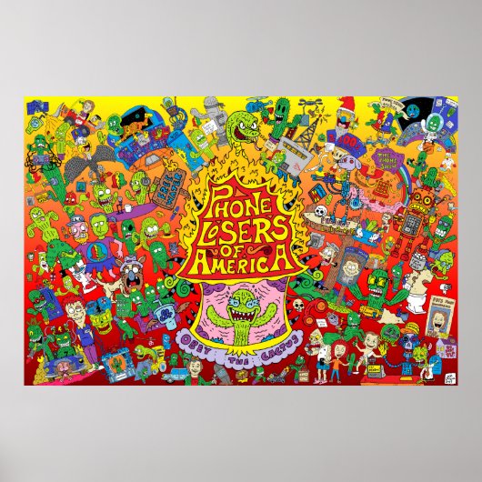 Nik's PLA-Poster (gele/Oranje/rode achtergrond) Poster (Voorkant)