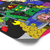 Nik's PLA-Poster (grijze achtergrond) Poster (Hoek)