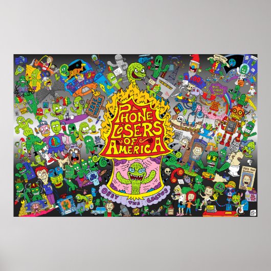 Nik's PLA-Poster (grijze achtergrond) Poster (Voorkant)