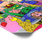 Nik's PLA-Poster (meervoudige achtergrond) Poster (Hoek)