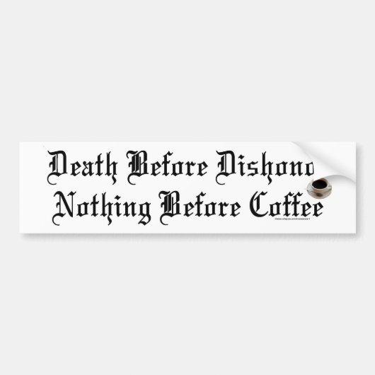 niks voor koffie bumpersticker (Voorkant)