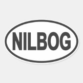 NILBOG euro ovale Sticker (Voorkant)