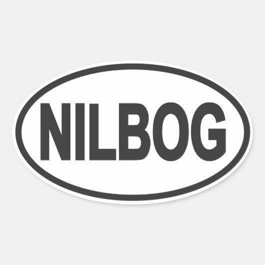 NILBOG euro ovale Sticker (Voorkant)