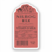 Nilbog Melk Vinyl Sticker (Voorkant)