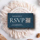 Nile Blue Islamic Arch QR Code RSVP Wedd Website Informatiekaartje