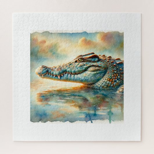 Nile crocodile 060924AREF104 - Watercolor Legpuzzel (Verticaal)