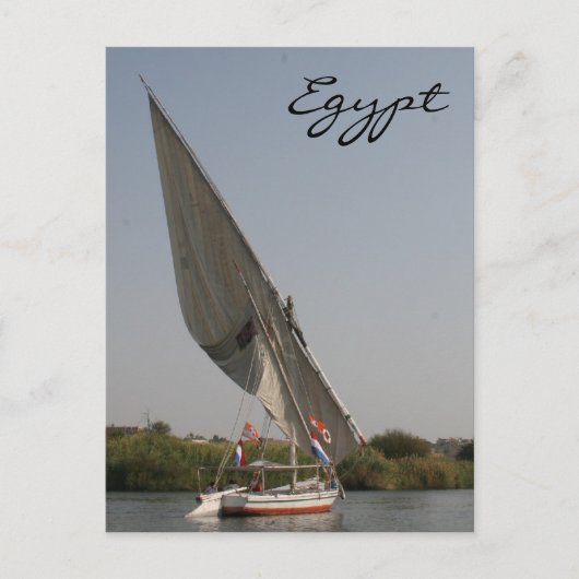 nile felucca egypte briefkaart (Voorkant)