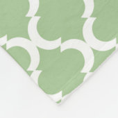 Nile Green Quatrefoil roze roze roze monogram met  Fleece Deken (Hoek)