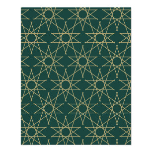 Nile Lotus Geometrisch Patroon Poster