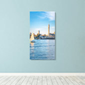Nile Reflections Beneath Cairo Tower Canvas Afdruk (Insitu (Houten vloer))