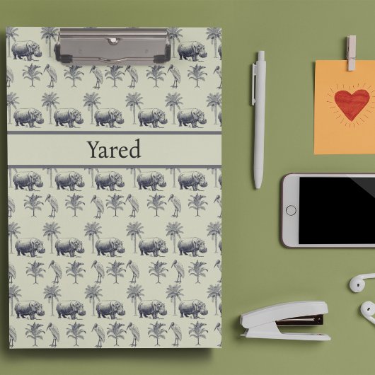 Nile River Botanische Patroon, aangepast Klembord