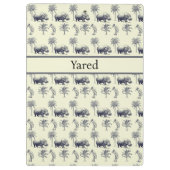 Nile River Botanische Patroon, aangepast Klembord (Achterkant)