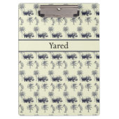 Nile River Botanische Patroon, aangepast Klembord (Voorkant)